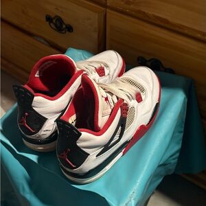 Jordan White and Red Men's Sneakers